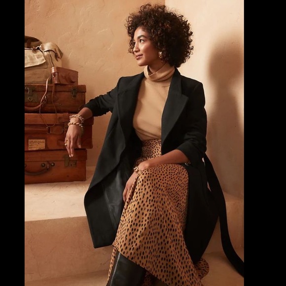 Banana Republic Long City Coat NWT Trench Tie waist - Picture 6 of 9